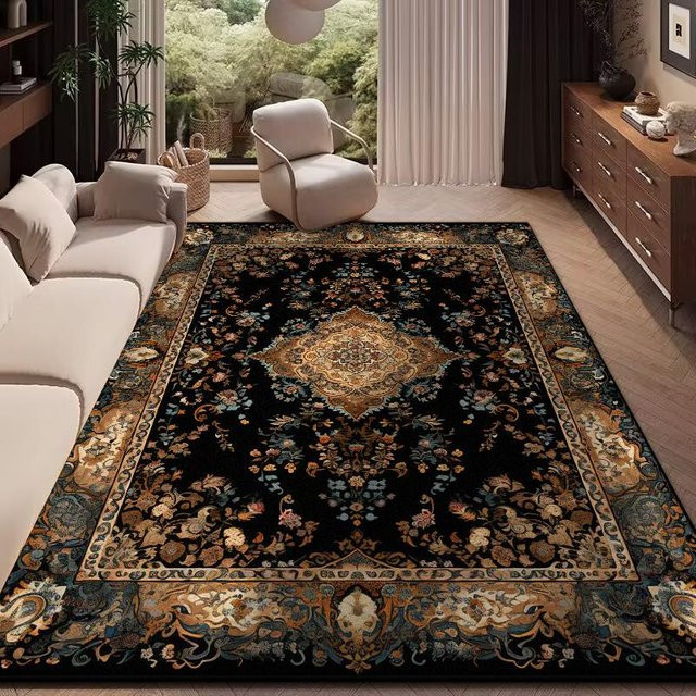 Karpetti Persischer Retro-Teppich im Ethno-Stil, mehrfarbig, B/T: 80 x 160 cm - Bild 1