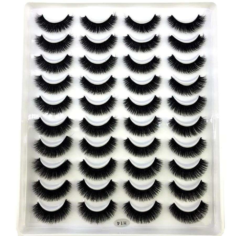 HBZGTLAD 3D-Nerzwimpern, Black, Unisex, 20 Paar - Bild 4