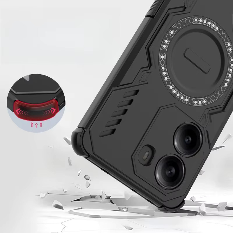 Xiaomi Handyhülle mit Wärmeableitung und magnetischem kabellosem Laden in Grün für Poco X7 Pro X5 Pro M6 Pro F7 Pro F6 Pro C65 C75 - Bild 2