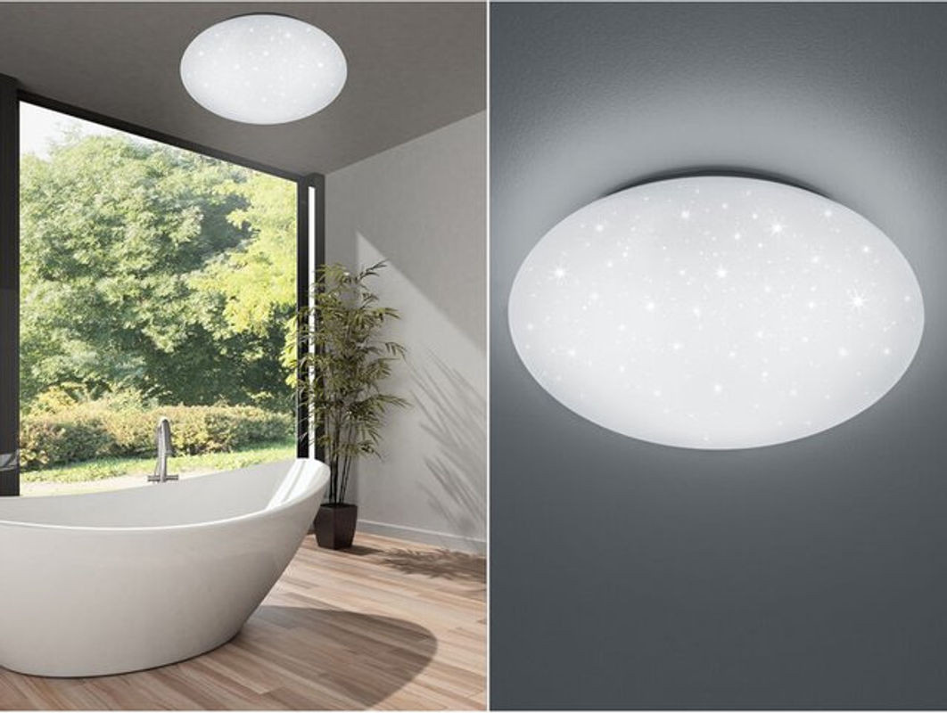 Trio Lighting LED Deckenleuchte Paolo Sternenhimmel in Weiß, Durchmesser: 37 cm - Bild 1