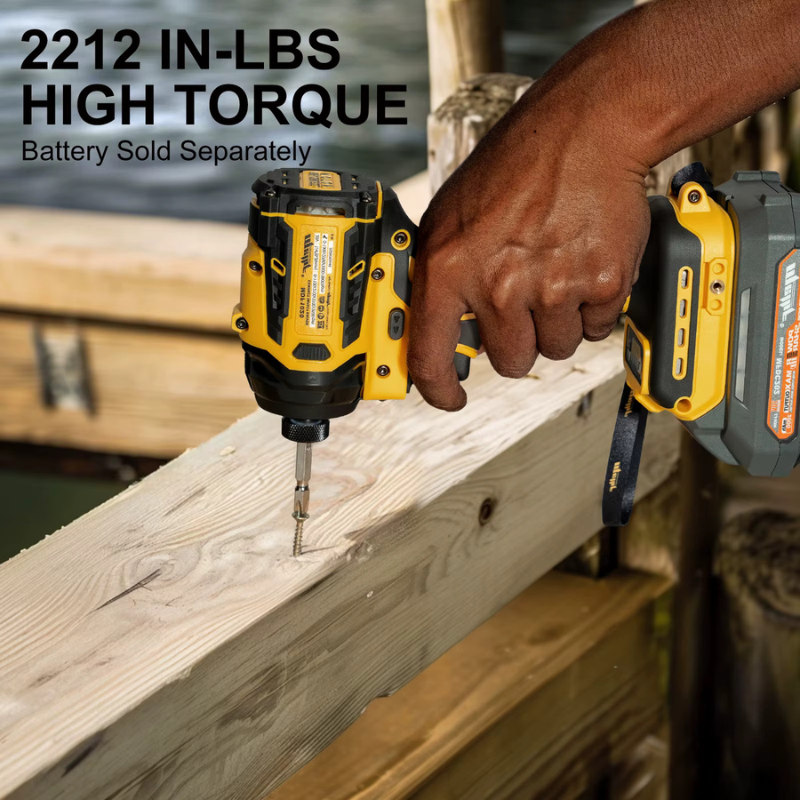 DeWalt 1/4-Zoll bürstenloser Schlagschrauber mit 2212 In-Lbs Drehmoment, 4-Gang und LED-Licht, Gelb - Bild 5