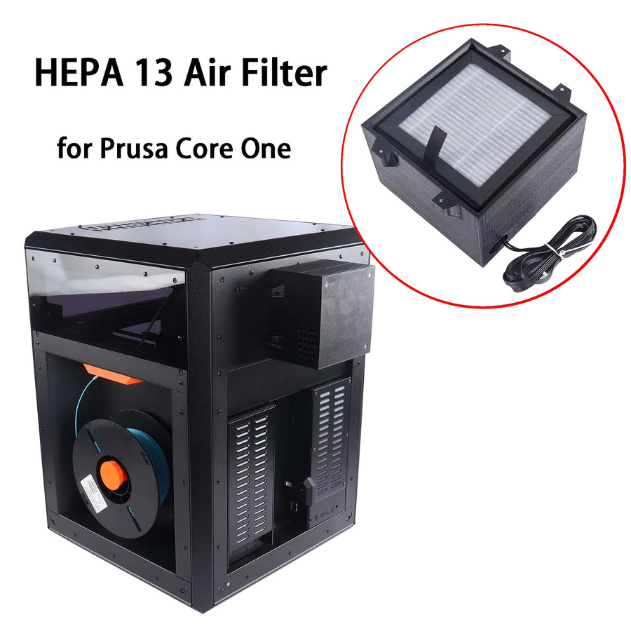 Prusa Clean Air Upgrade Aktivkohle-HEPA-Filter-Kit für FDM 3D-Drucker in Schwarz zur Lüfter- und Geruchskontrolle sowie Staubentfernung - Bild 3