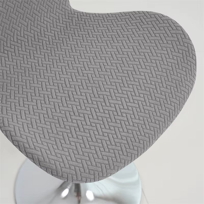 WANERQU Jacquard Schmetterling Barhocker-Bezug aus elastischem Stretch-Spandex in Beige und Grau - Bild 2