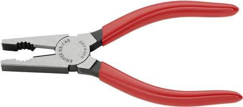 Knipex Kombizange aus Stahl in Schwarz-Rot mit Kunststoffbeschichtung, Länge: 140 mm - Bild 1
