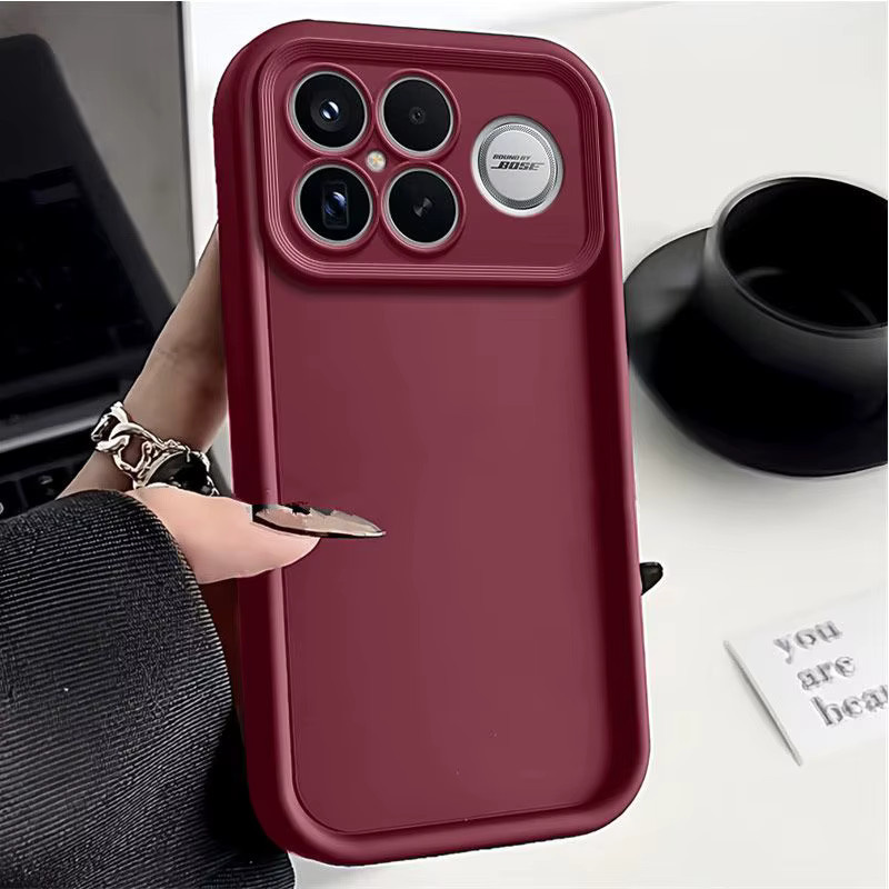 Stoßfeste matte Schutzhülle für Xiaomi Redmi K90 und Redmi K90 Pro Max in Rot - Bild 2