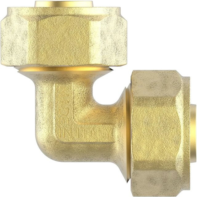 Kirchhoff Klemmfitting MSVR Winkel 90 Grad 26 mm aus Messing in Blank/Gold - Bild 1