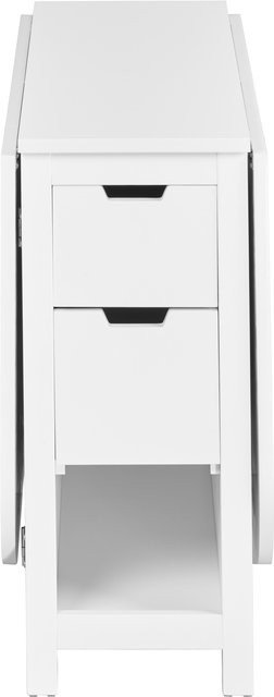 LIVARNO Klapptisch modern in Weiß mit Butterfly-Auszug und Holzoptik, B/T/H: 150 x 80 x 74 cm - Bild 1