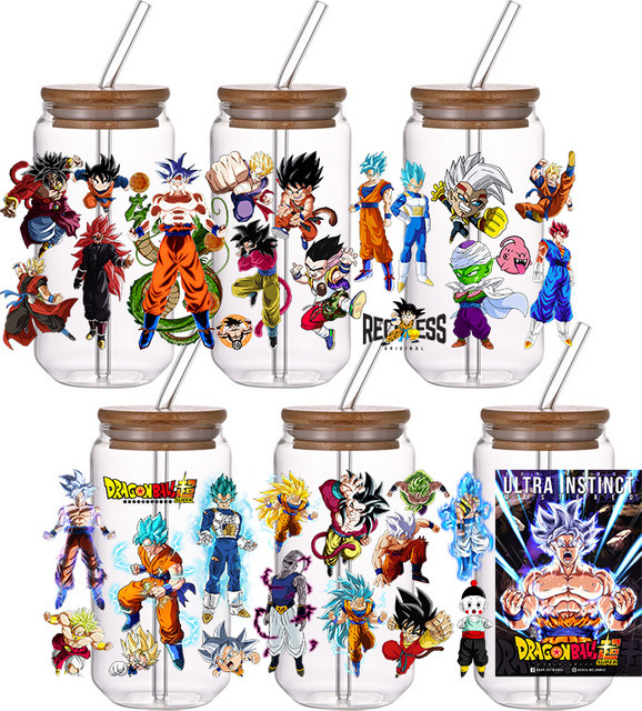 Bandai Dragon Ball Son Goku UV DTF Transferaufkleber, wasserfester Anime Aufkleber in Multicolour für DIY-Dekorationen - Bild 1