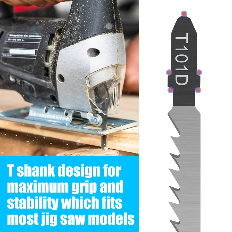 XCAN Stichsägeblatt Set für Holz, Kunststoff und Metall in Silber, Typen T111C T101B T101BR T101AO T119B T119BO T101D T144D T244D - Bild 1