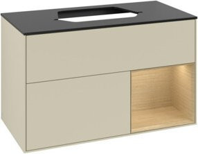 V&B Waschtischunterschrank Finion 100 in Grau lackiert, B/T/H: 100 x 50,1 x 50,1 cm - Bild 1