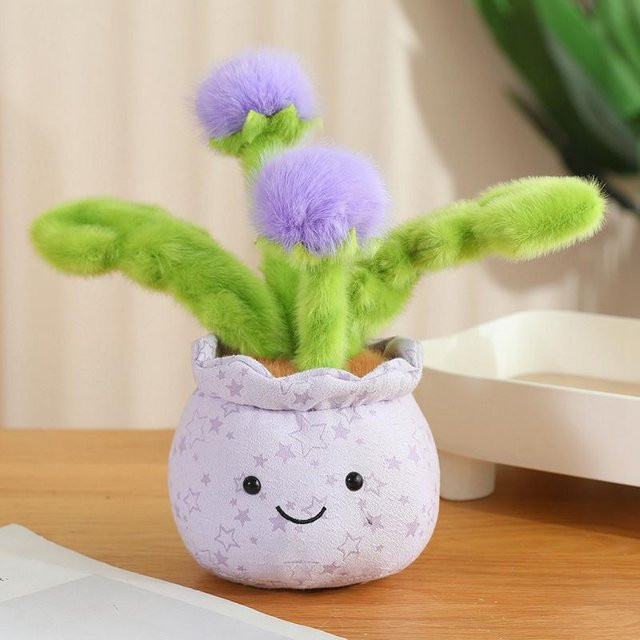 Yiran toy Löwenzahn, Plüschtier, 25cm, Grün, Lila - Bild 1