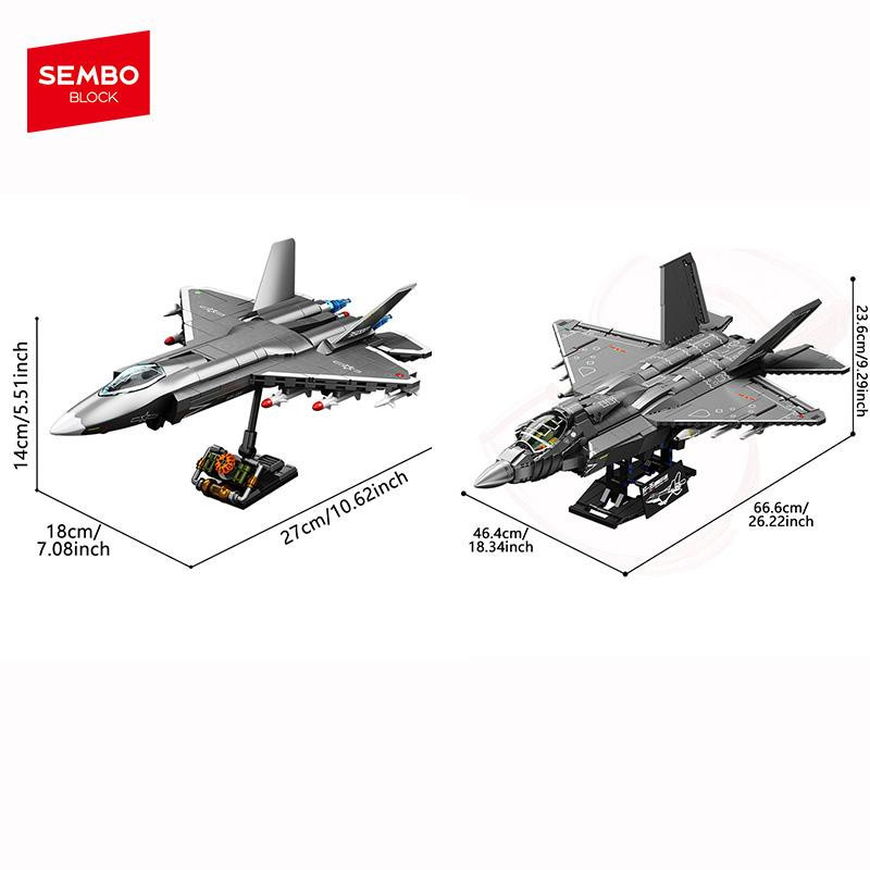 SEMBO BLOCK Militärflugzeuge Waffen Montage, Bausteine, ab 3 Jahren - Bild 3