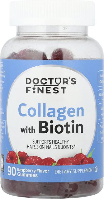 Doctor's Finest Kollagen-Gummis mit Biotin, Himbeergeschmack, 90 Stück - Bild 1