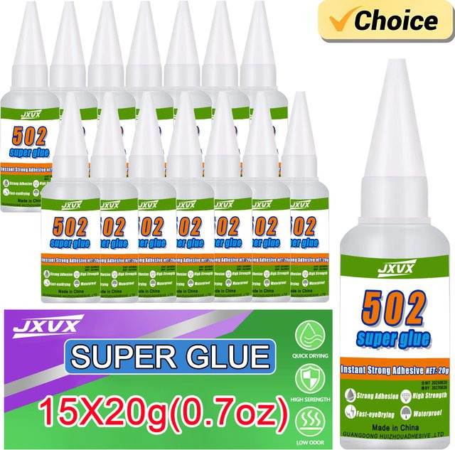LOOLIFL 502 Superkleber Cyanacrylat-Schnelltrocknungskleber, transparent, 20 g - Bild 1