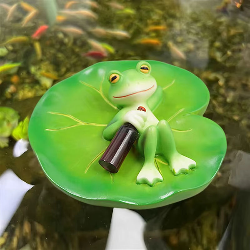 HUA Harzfrösche grüne Gartenstatuen als realistische Tier-Ornament-Dekoration aus Kunstharz - Bild 3