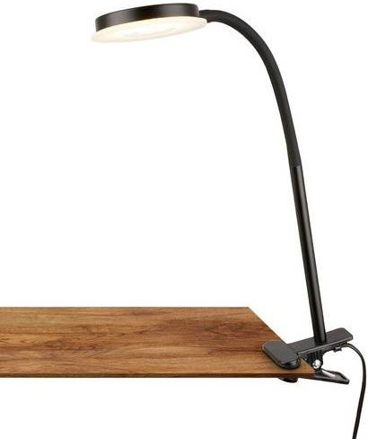 Briloner PLEGG LED-Klemmleuchte Schwarz mit Kabelschalter und schwenkbarer Lichtkante - Bild 1