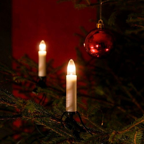 Konstsmide Weihnachts-Baumkette in Weiß mit warmweißen Glühbirnen, 75 W, Kunststoff - Bild 1