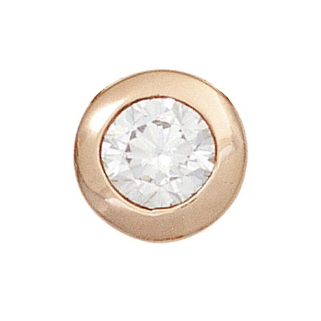 Colfem Anhänger rund, 925 Silber, Roségold vergoldet, Zirkonia - Bild 1