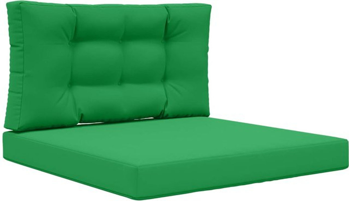 vidaXL Set aus 2 quadratischen Sofakissen für draußen in Grün aus Polyester - Bild 1