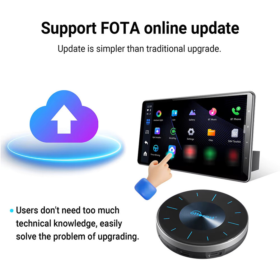 OTTOCAST P3 Android AI Box mit HDMI Out für Wireless CarPlay und Android Auto in Schwarz - Bild 4
