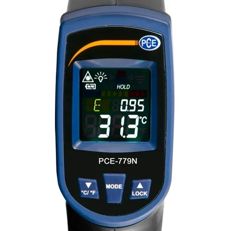 PCE Instruments Infrarotthermometer PCE-779N Digitalthermometer in Schwarz und Blau - Bild 3