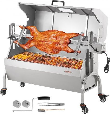 VEVOR Grillspieß-Rotisserie für BBQ mit 52W Motor und 89,8 kg Tragkraft zum Rösten von Schwein, Lamm und Hähnchen - Bild 1