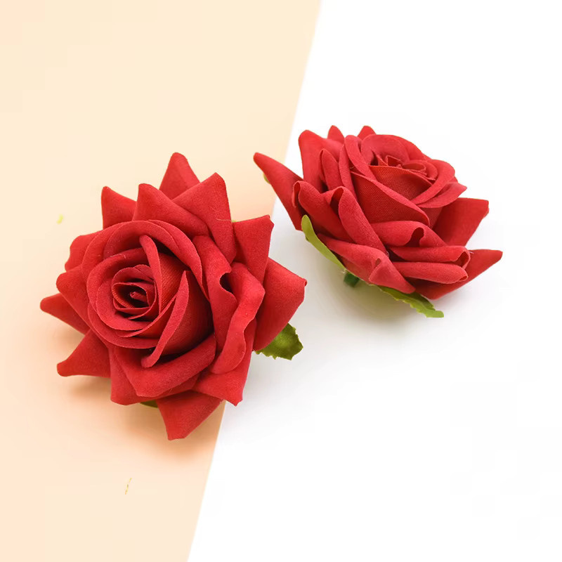 Künstliche rote Rosen aus Textil für Hochzeiten, Valentinstag und DIY-Dekorationen - Bild 2