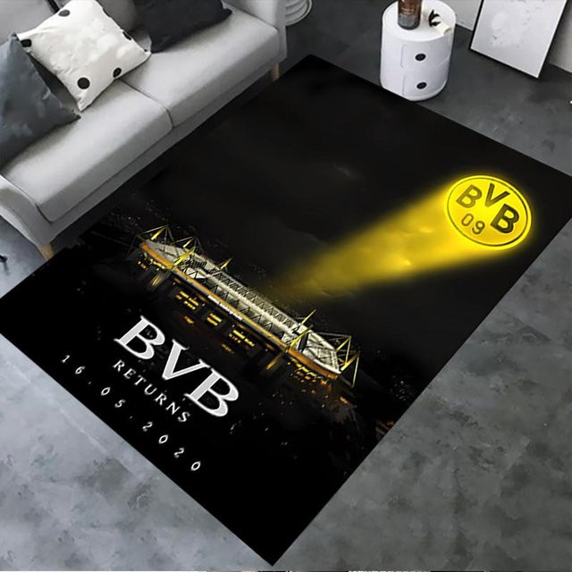 Dortmund Teppich On My Love Home Schwarz, Rutschfeste Bodenmatte für Wohnzimmer und Schlafzimmer, B/T: 60 x 40 cm - Bild 1