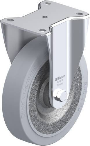 Blickle Bockrolle BH-SE 200K-SG aus verzinktem Stahl in Silber/Grau mit 200 mm Rad-Durchmesser und 600 kg Tragfähigkeit - Bild 1