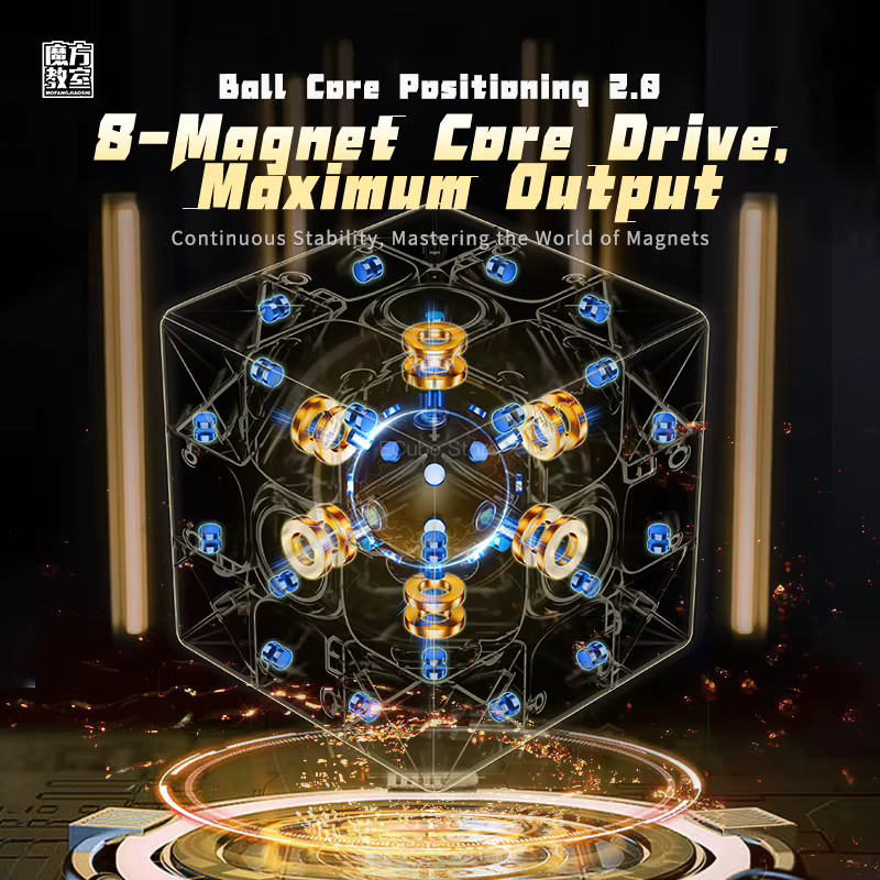MoYu RS3M V5, Magnetischer Dual Maglev Ball Core, Professioneller Zauberwürfel, Speed 3x3 Cube, Cubing Puzzle - Bild 3