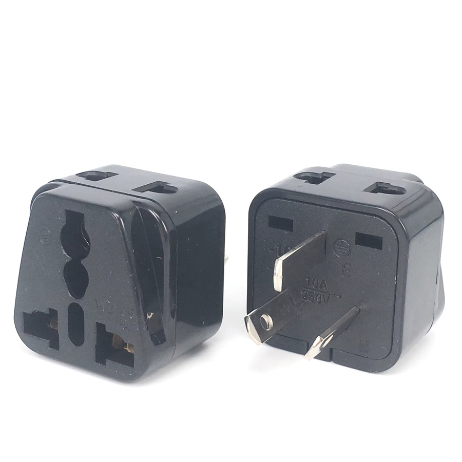Bolantedz Universal Reiseadapter 2 in 1 für Australien und Neeland Typ I, geerdeter Steckeradapter für USA, UK, KR, Schweiz und EU, in Schwarz oder Weiß - Bild 2