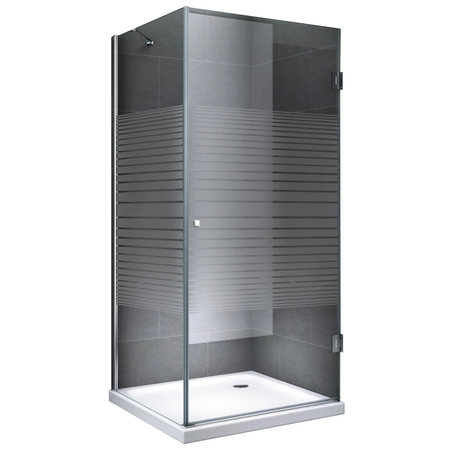 Eger Duschkabine Spritzschutz Gestreift Transparent B/T/H: 100 x 100 x 190 cm - Bild 2