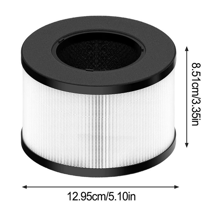 Slevoo BS-03 HEPA-Ersatzfilter Set, 2er-Pack, 3-in-1 H13-Vorfilter mit Aktivkohle, Weiß - Bild 2