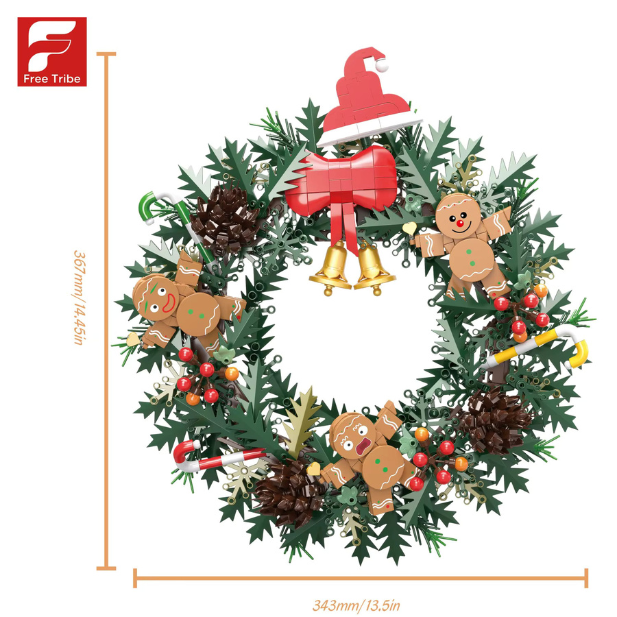 AMAZINGBLOKS Weihnachten Lebkuchenmann Girlande, Bausteine, 1159 Teile, ab 14 Jahren - Bild 5