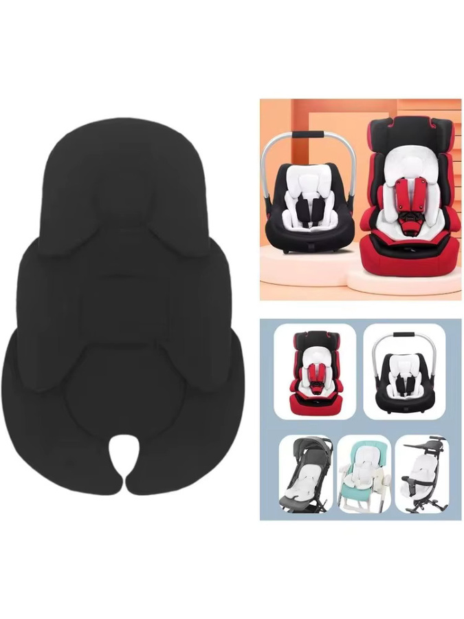 Universal Baby Kinderwagen Sitzpad aus Baumwolle in Schwarz - Bild 4