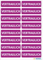 HERMA Hinweisetikett HOME VERTRAULICH in Weiß und Violett, B: 40 mm, H: 12 mm - Bild 1