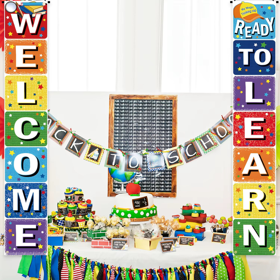 Schulstart Partyzubehör aus Papier in Multicolor für Klassenzimmer und Fotos - Bild 5
