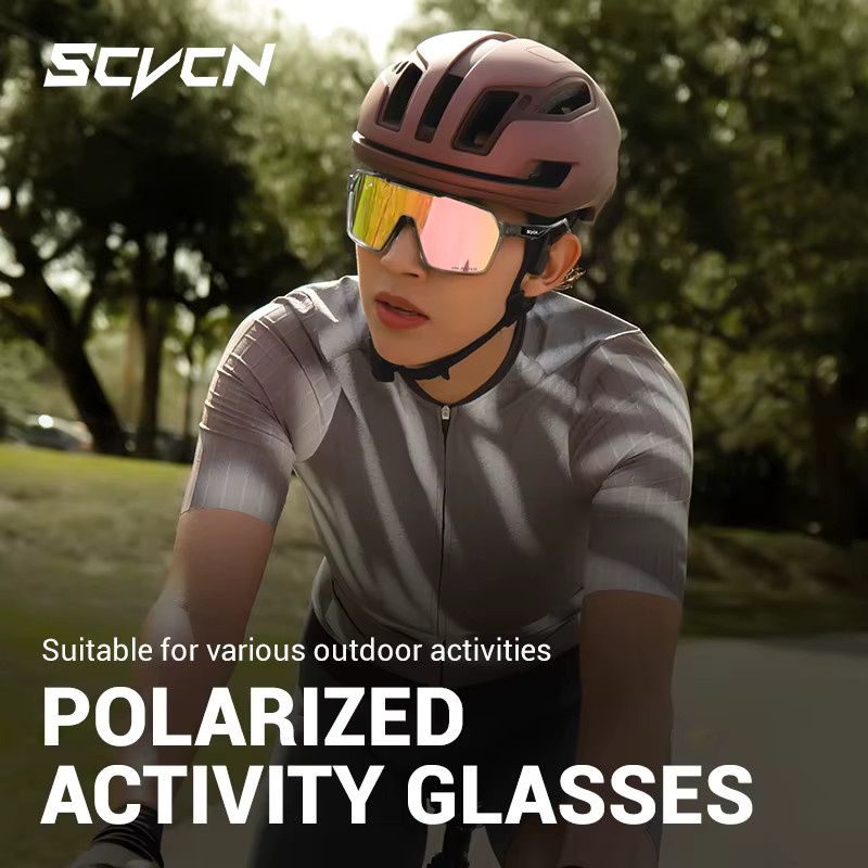 SCVCN Sportsonnenbrille, Herren, Vollrand, Photochrome, Kunststoff - Bild 3