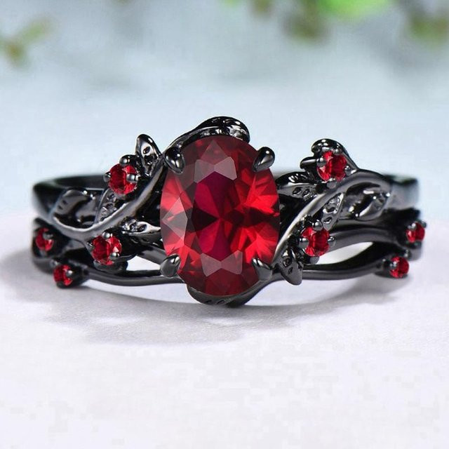 LATS s Ringe, Kupfer, Schwarz, Kristall, Zirkonia, Damen - Bild 1
