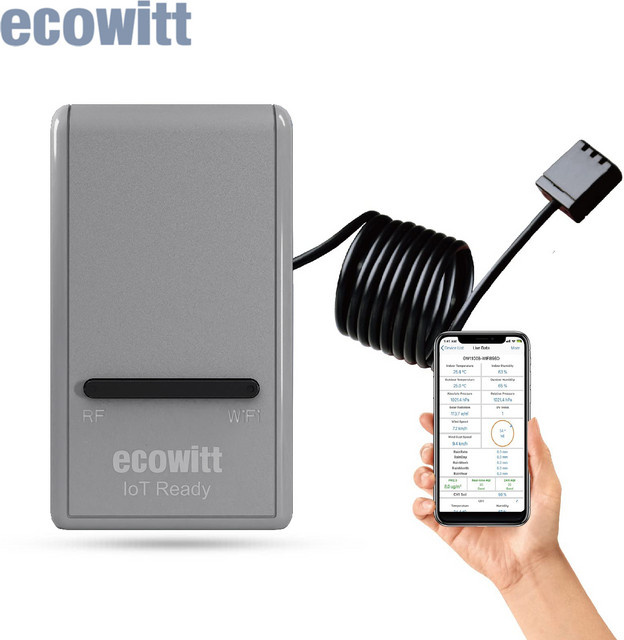 Ecowitt GW1200 Wi-Fi-Hub-Gateway mit integriertem Thermometer, Hygrometer und Luftdrucksensor zur Unterstützung von WFC01 und AC1100 IoT-Geräten - Bild 1