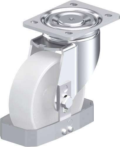 Blickle Stahlblech-Lenkrolle LH-PO 150G-FS in Weiß mit 150 mm Rad-Durchmesser und 400 kg Tragfähigkeit - Bild 1