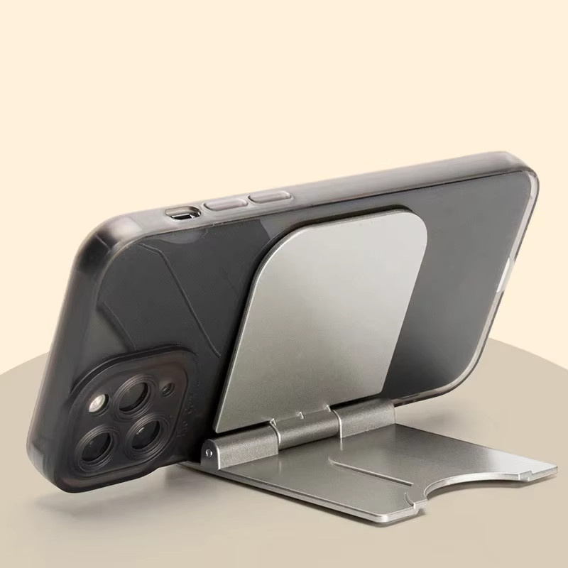 VIKEFON Universeller Handyhalter und Desktop-Tablet-Halter in Schwarz, verstellbar und faltbar für iPhone, iPad, Samsung und Xiaomi - Bild 2