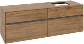 V&B Waschtischunterschrank Collaro in Kansas Oak mit Waschbeckenanschluss rechts, B/T/H: 160 x 54,8 x 50 cm - Bild 1