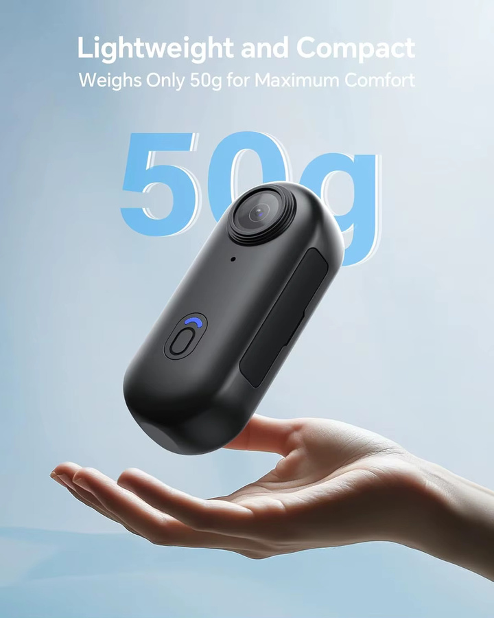 BOBLOV W4 2K Mini-Körperkamera mit 64GB Speicher, 360° drehbarem Clip und Magnetclip, Schwarz - Bild 3