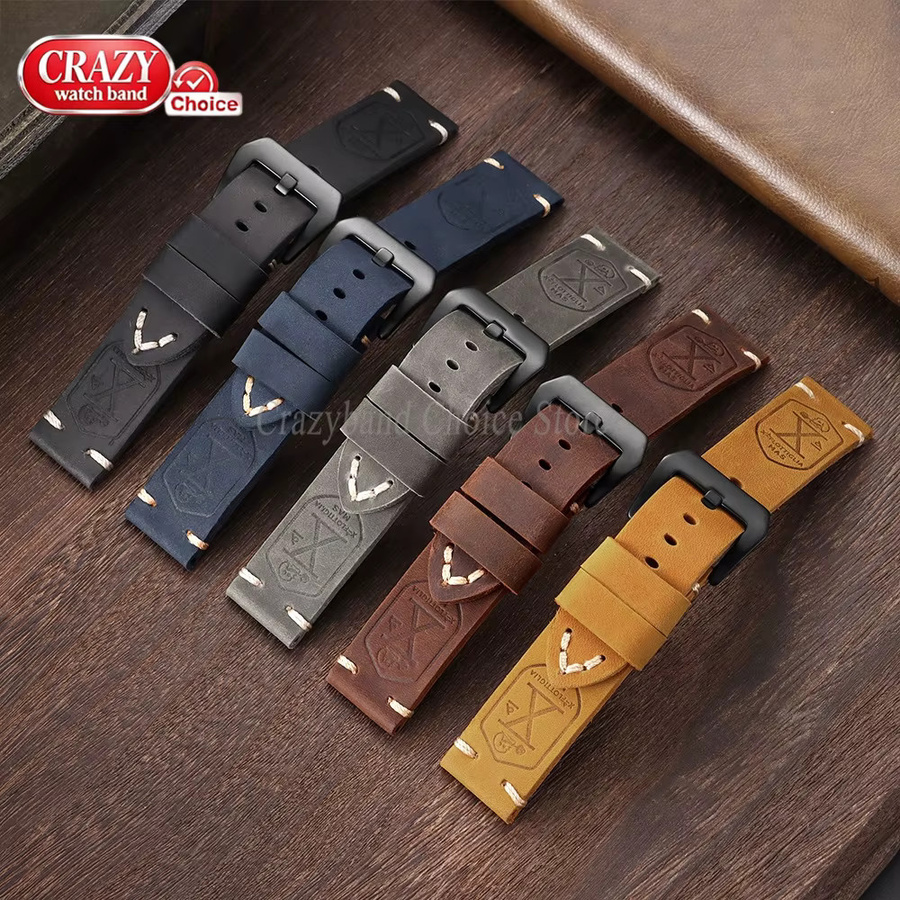 Uhrenarmband Echtleder, braun, Herren - Bild 2