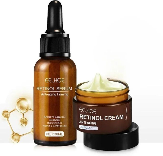 Perfect Skin Retinol Vitamin C Hyaluronsäure Gesichtscreme-Set, 30 ml, Unisex - Bild 1