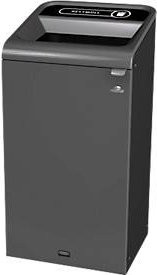 Rubbermaid Configure Recyclingstation für Restmüll, Schwarz, 87 l, B: 49,5 cm, T: 48,9 cm, H: 97,5 cm - Bild 1