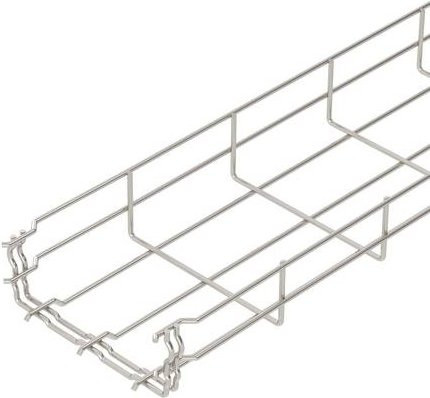 OBO Bettermann Gitterrinne 6001090 in Silber, B/H: 150,00 mm x 55,00 mm, Länge: 3 m - Bild 1