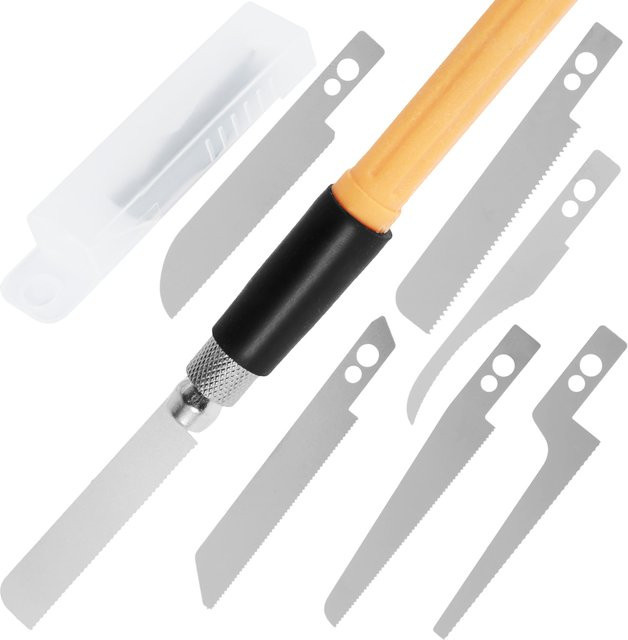 Toorise Mini Handsäge Set mit Klingen für Metall- und Holzbearbeitung sowie DIY-Gravurarbeiten - Bild 1