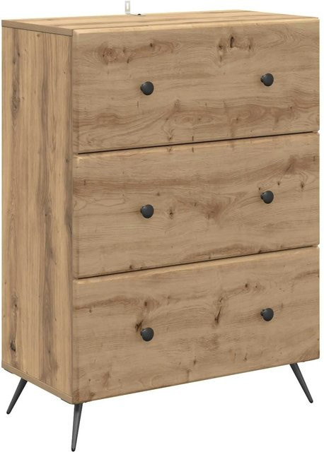 vidaXL Schubladenschrank Artisan-Eiche in Braun aus Holzwerkstoff, B/T/H: 66 x 34,5 x 90 cm - Bild 1